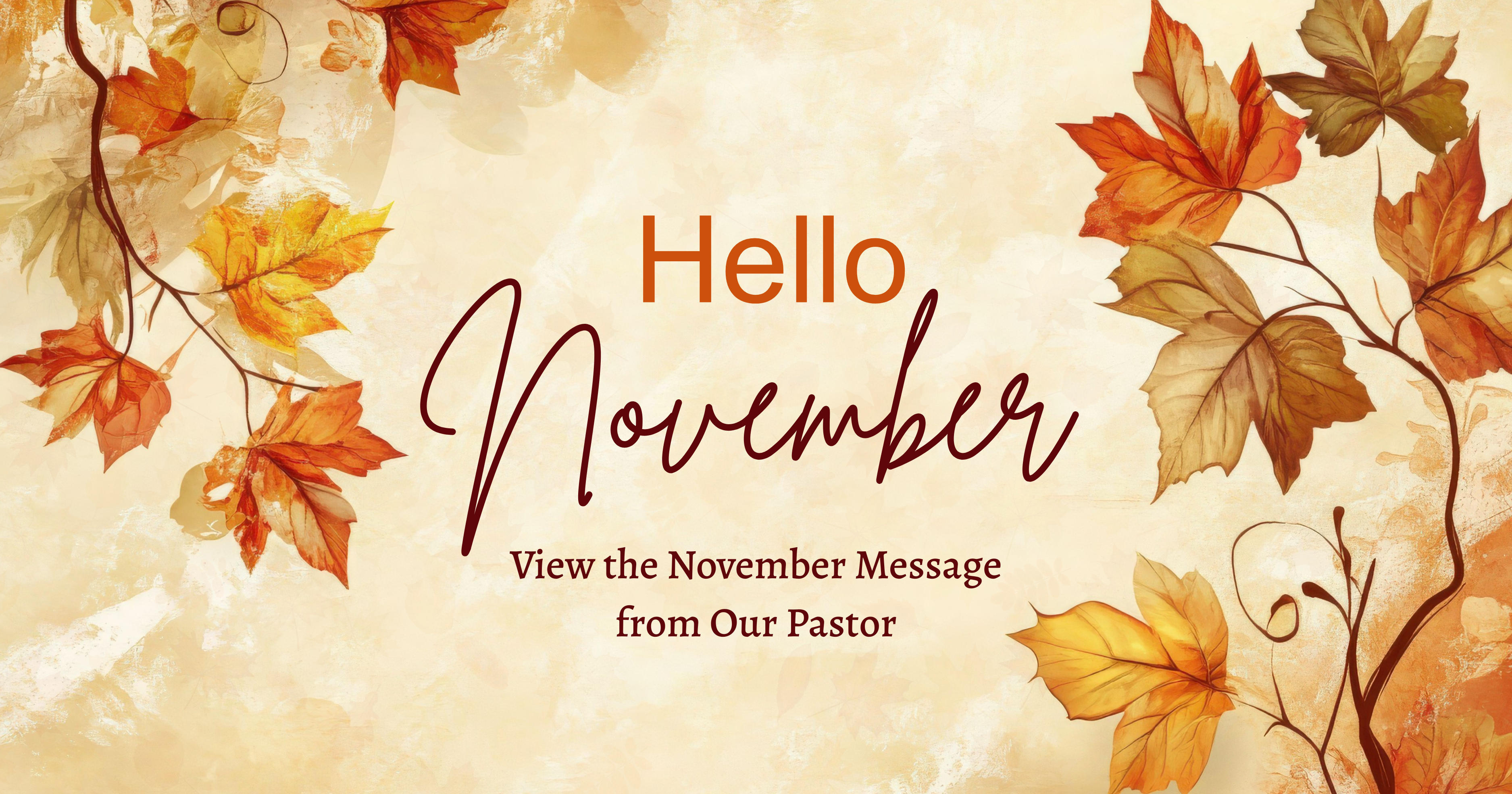 November Message
