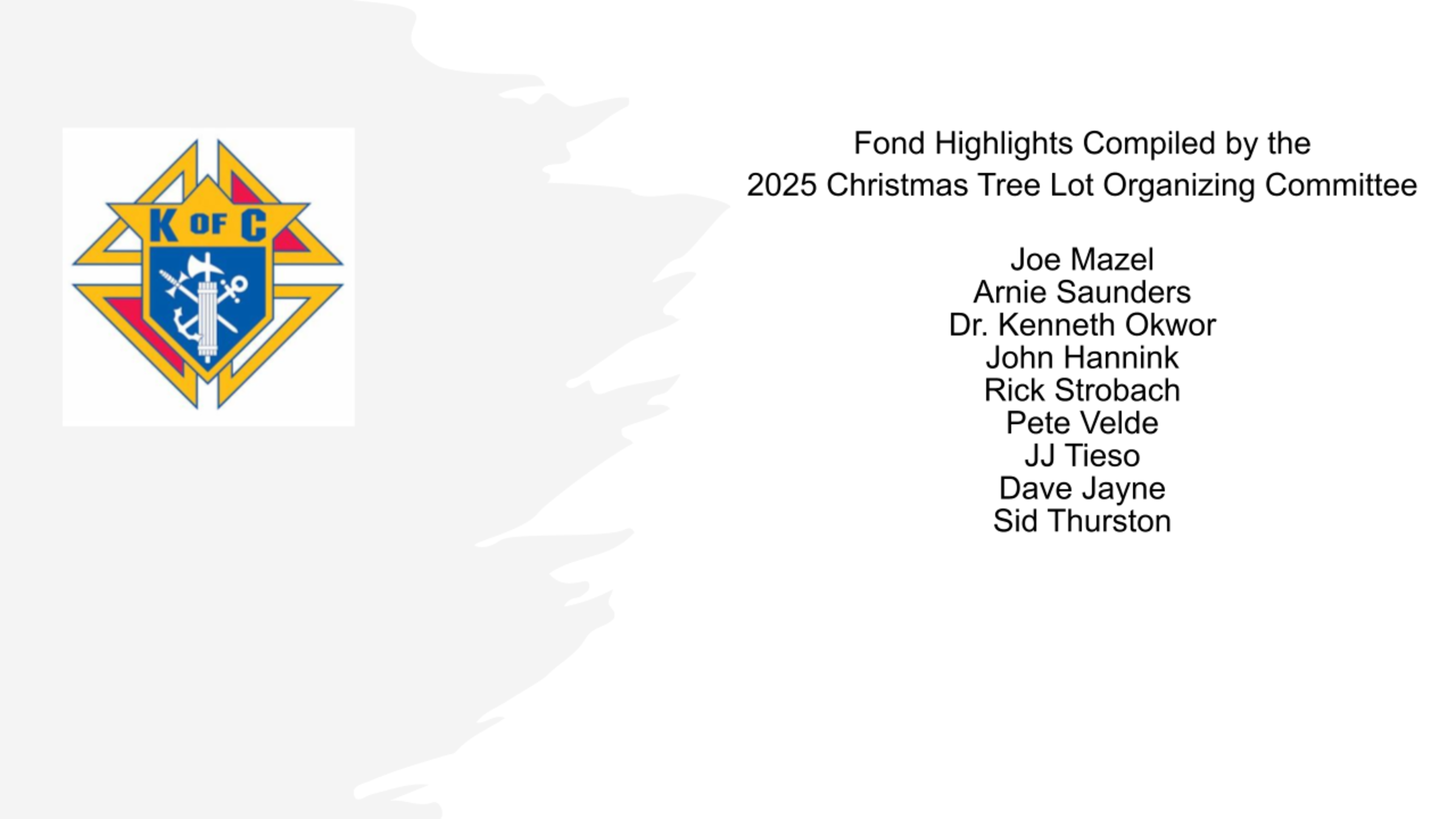 Knights Of Columbus Christmas Tree Lot Highlights 2025 S.pptx 1