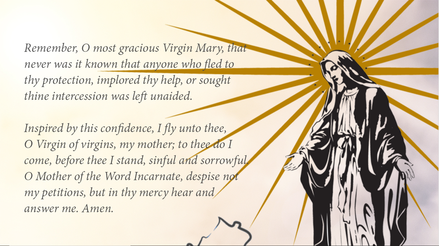 Memorare Novena Flyer