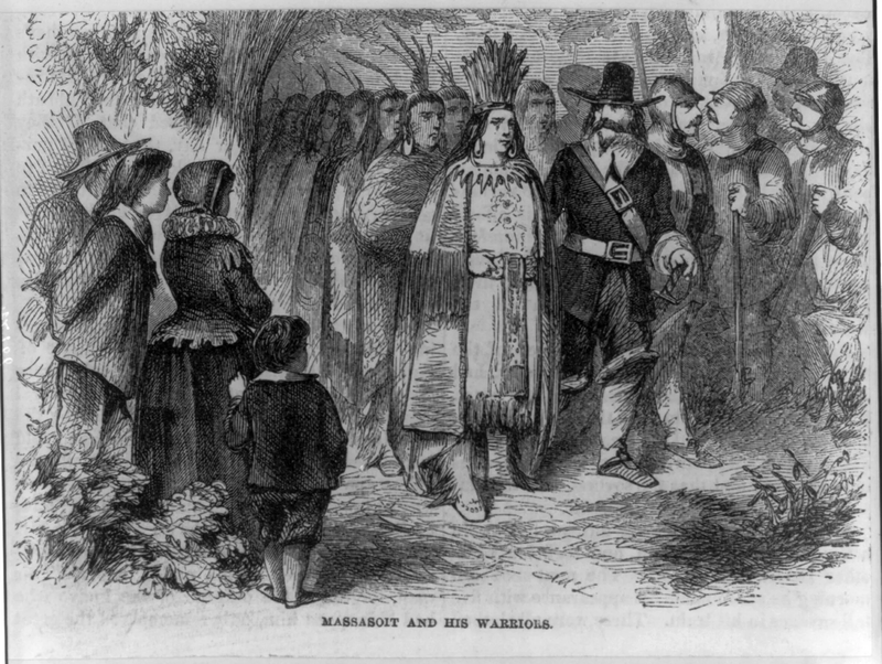 Pilgrims and Natives together