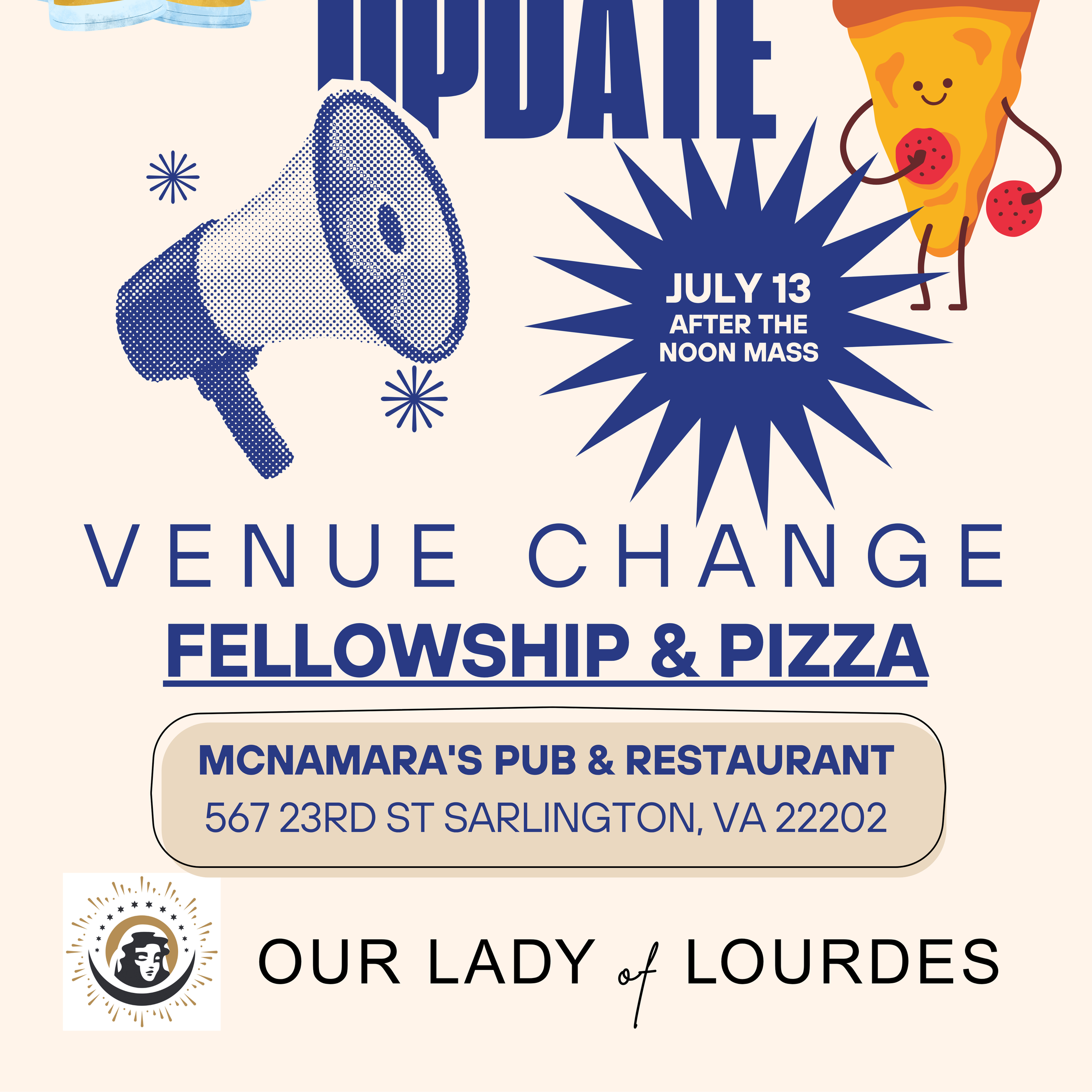 Fellowship Pizza Location Update