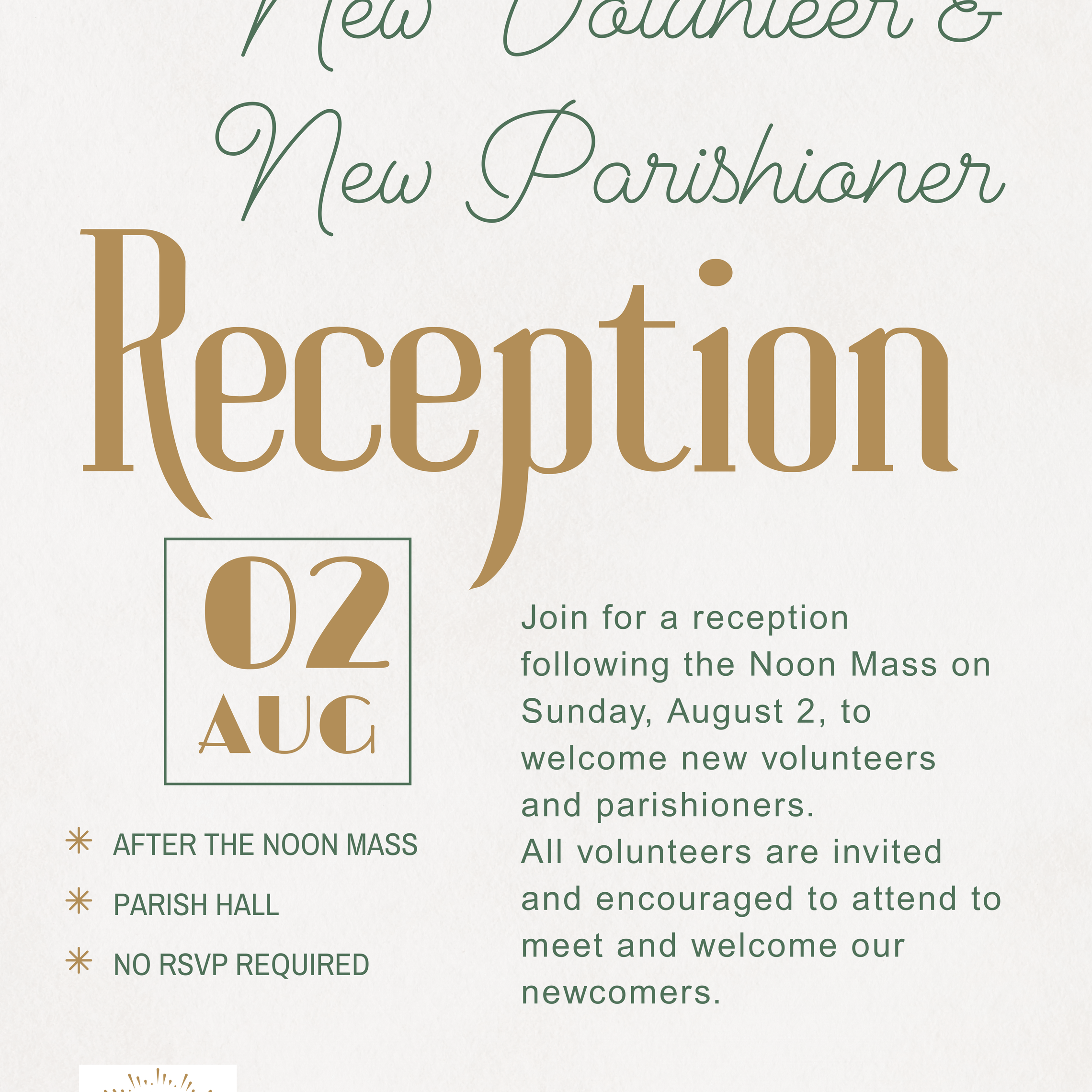 New Volunteer New Parishioner Reception 1
