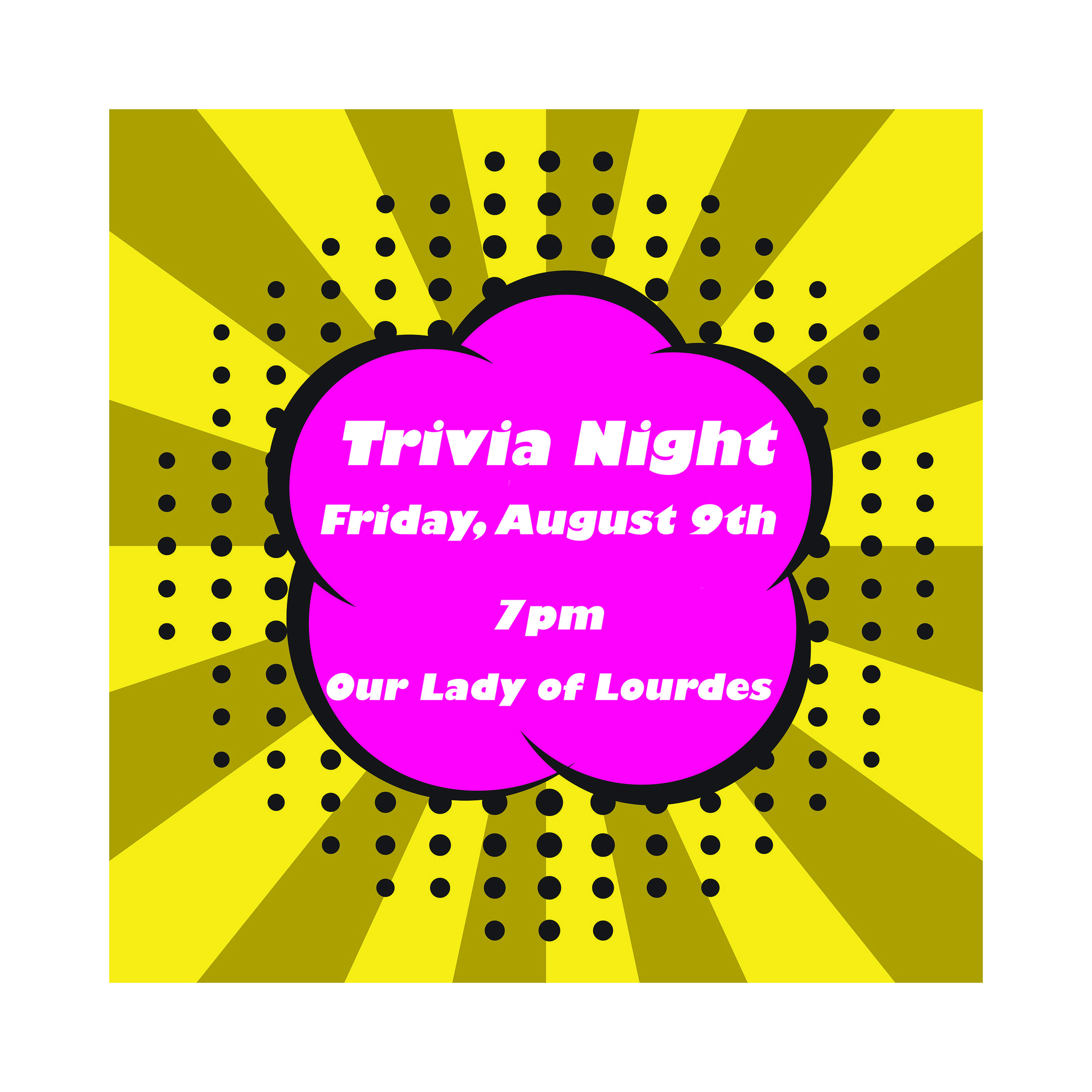 Trivia Night at Our Lady of Lourdes, Arlington, VA