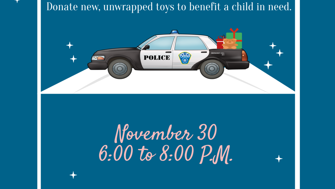 poster for arlington count police department toy drive