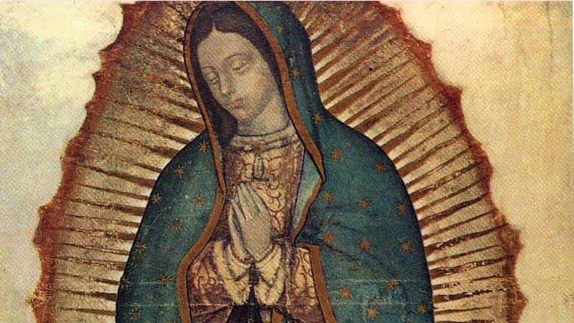 top portion of the image of Our Lady of Guadalupe