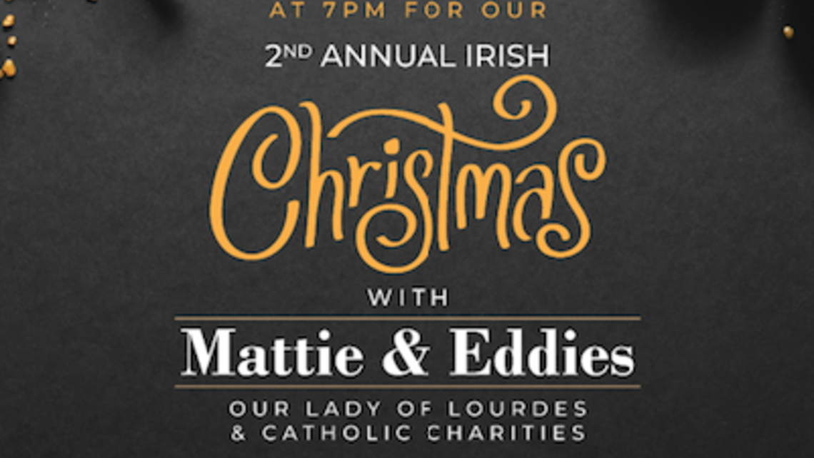 logo for the party on a poster