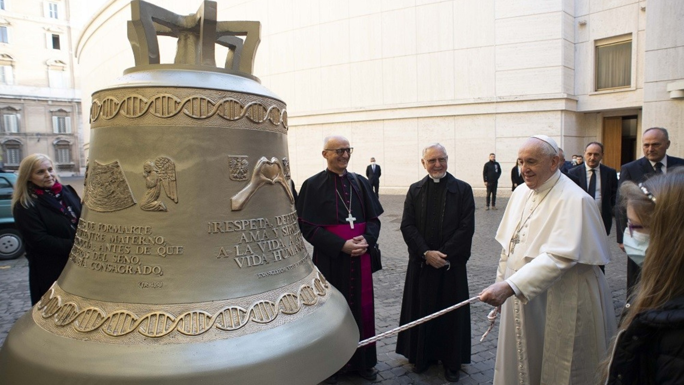 Pope rings pro-life bell