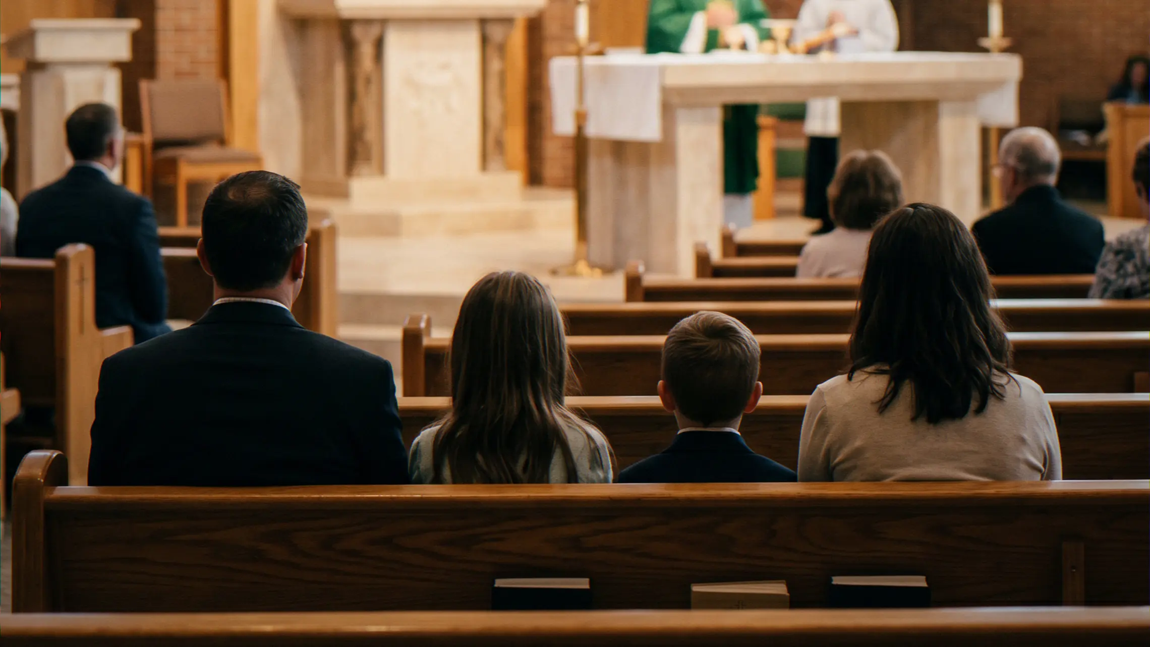 Family Attending Mass