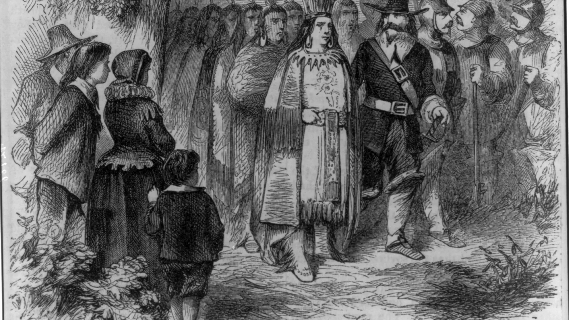 Pilgrims and Natives together