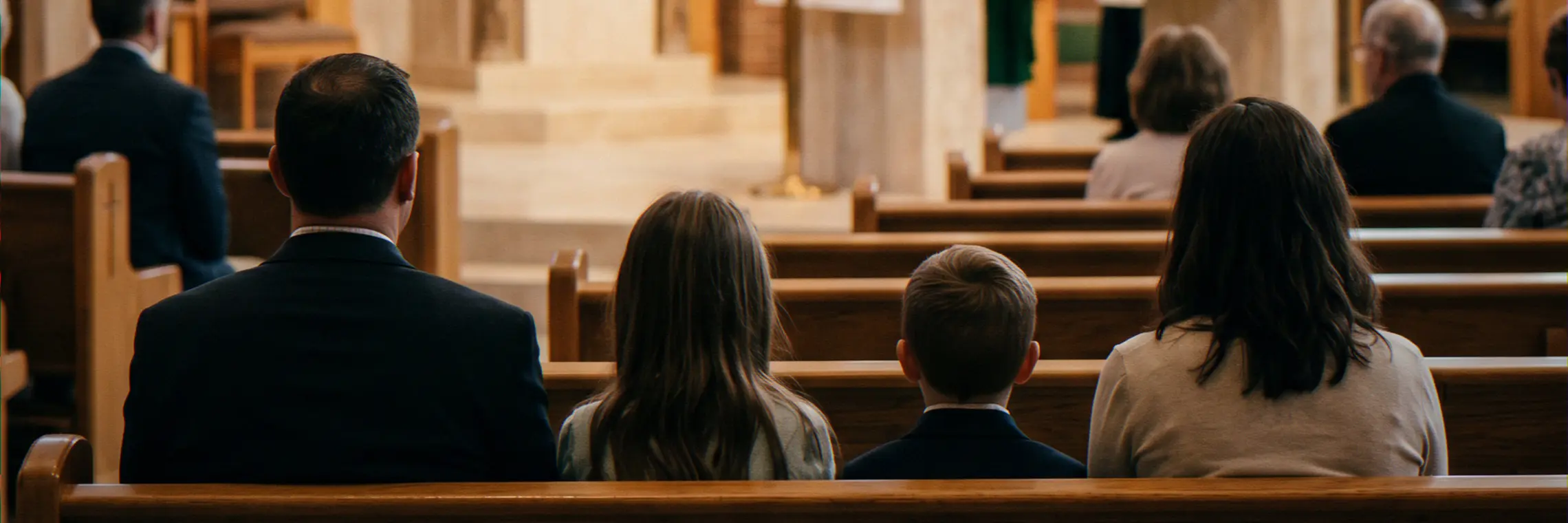 Family Attending Mass