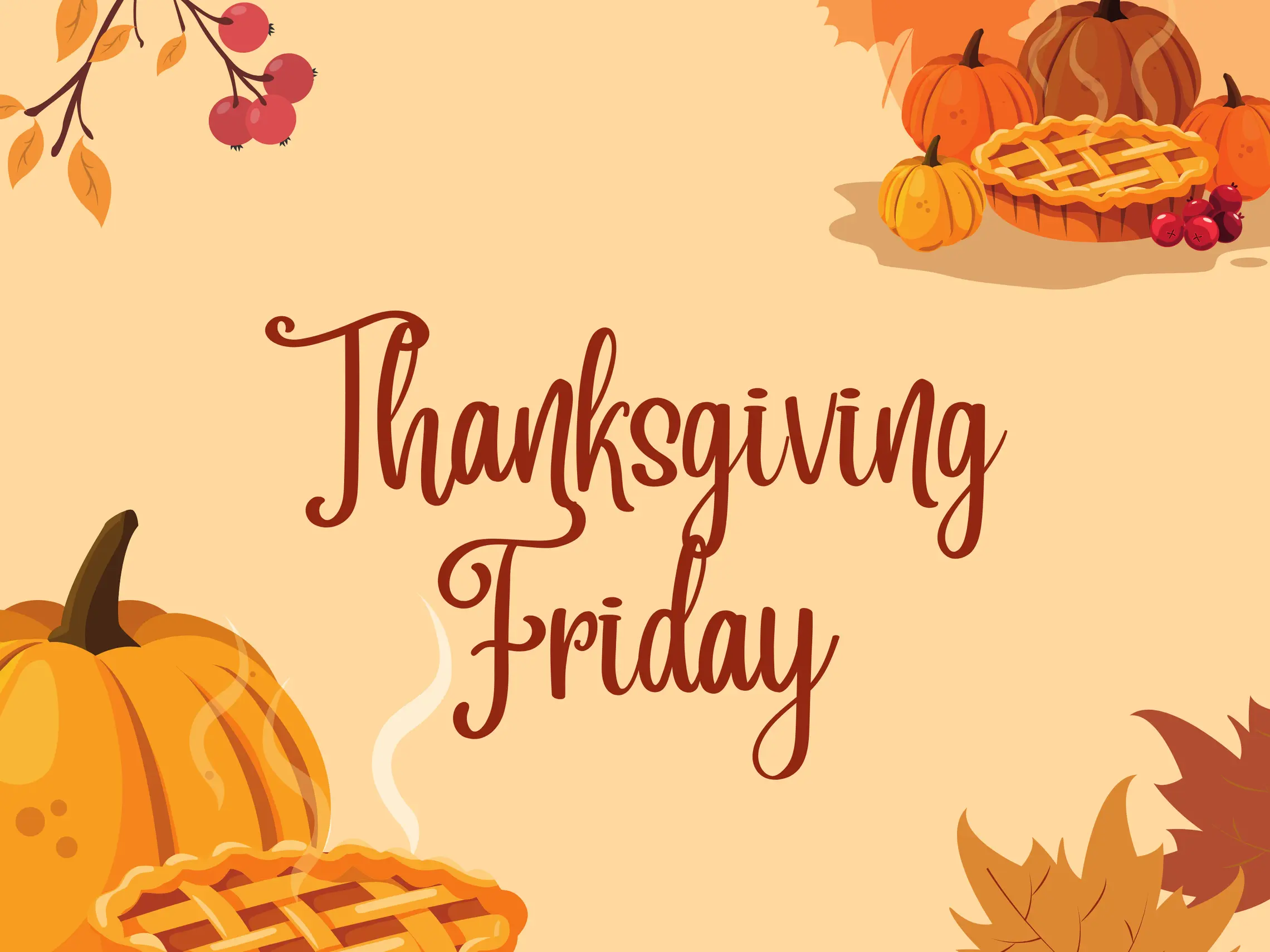Brown Thanksgiving Day Facebook Post 1