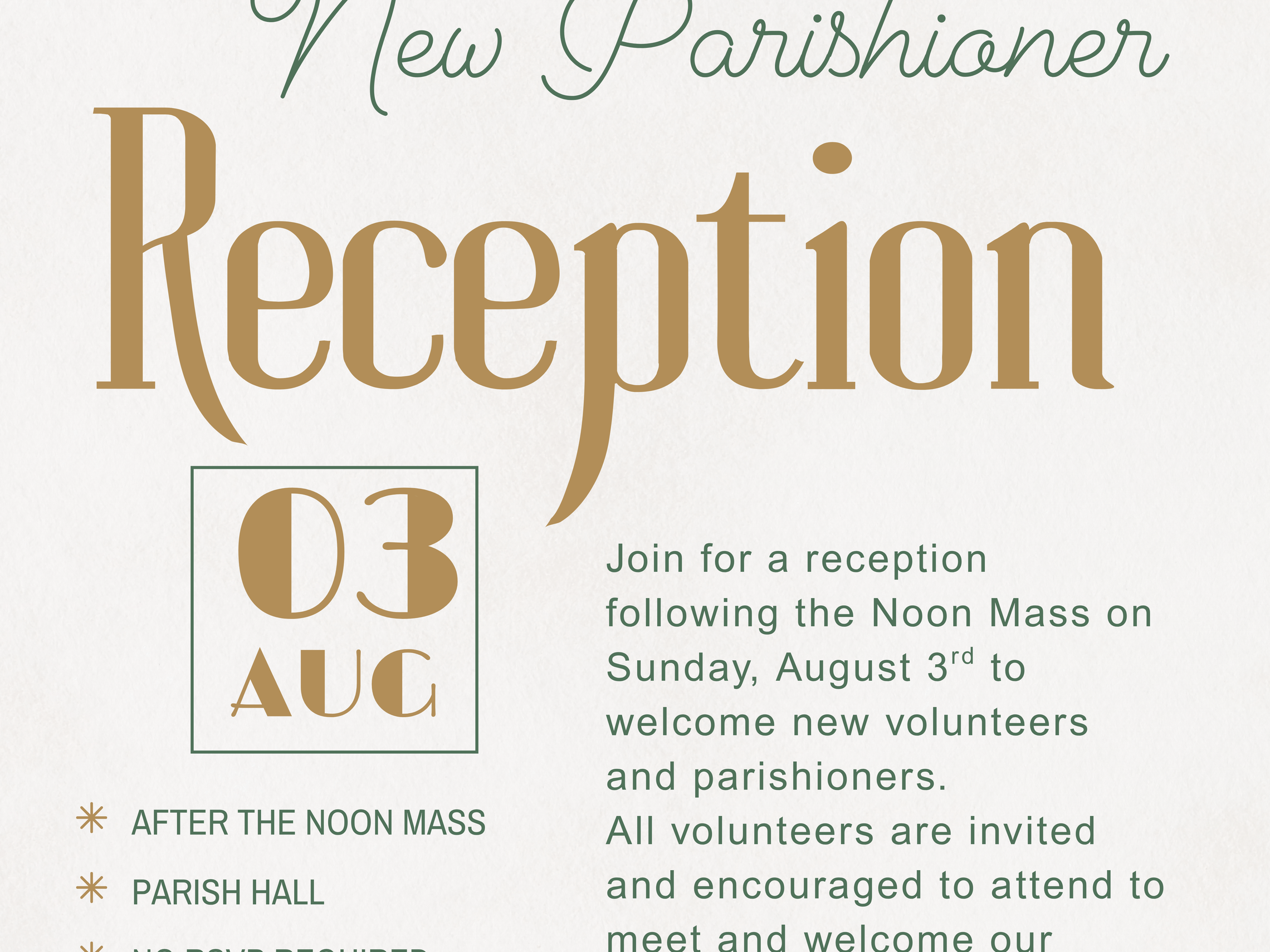 New Volunteer New Parishioner Reception 1