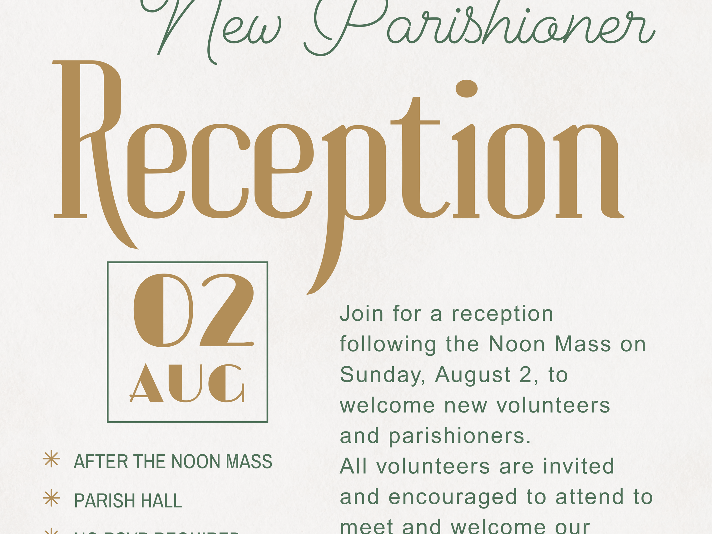 New Volunteer New Parishioner Reception 1