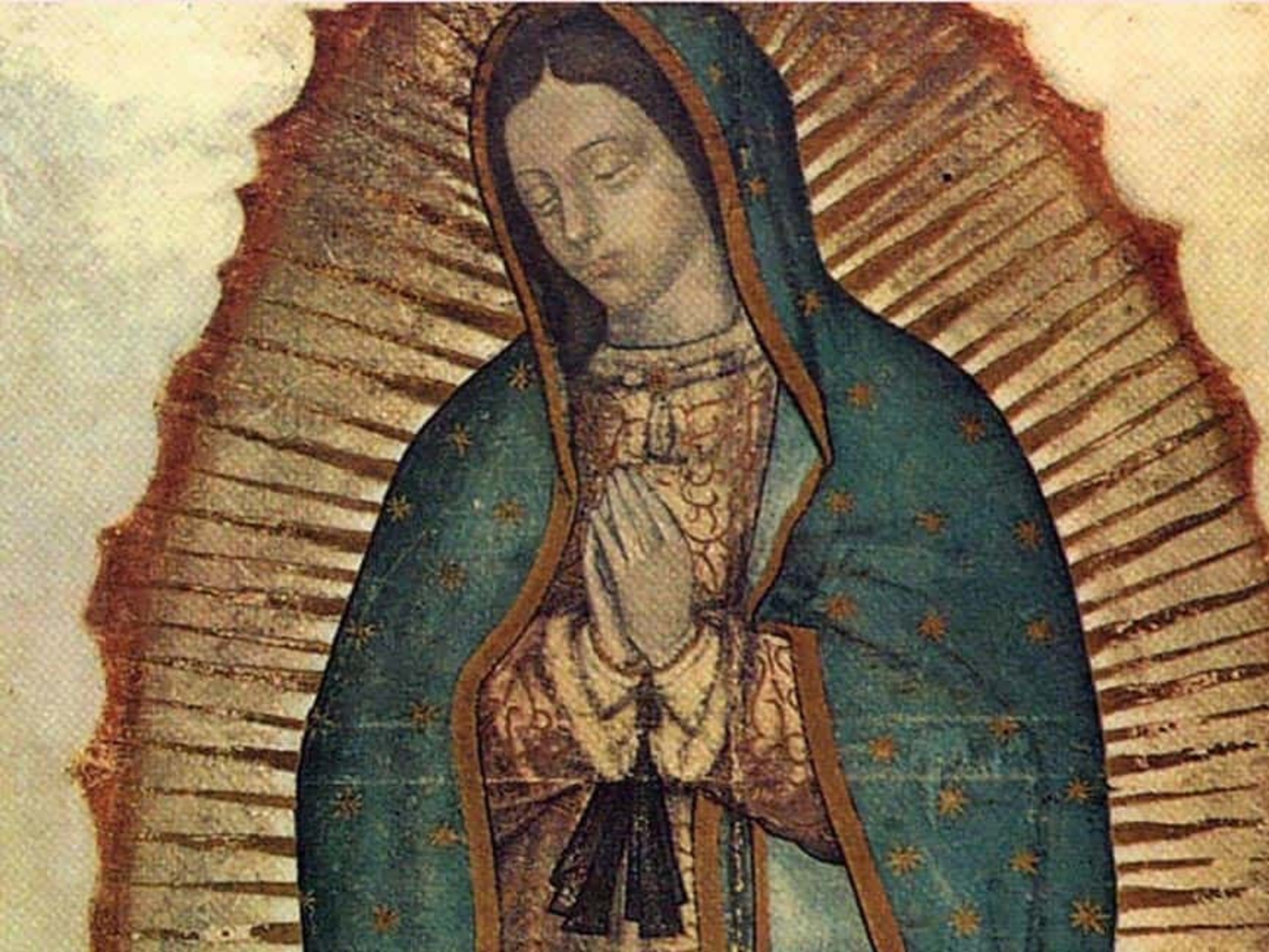 top portion of the image of Our Lady of Guadalupe