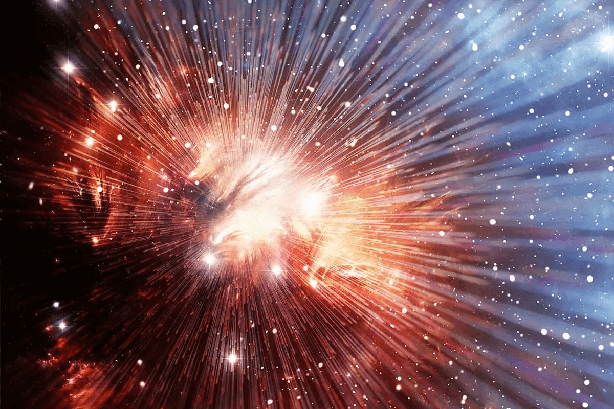 starlight bursts from a nebula in outer space